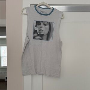 Taylor Swift Midnights Muscle Tee - White and Gray